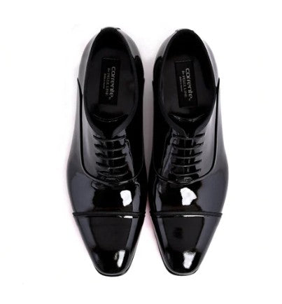 Corrente Patent Leather Cap Toe Oxford - Black