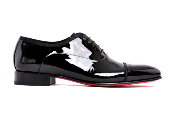 Corrente Patent Leather Cap Toe Oxford - Black