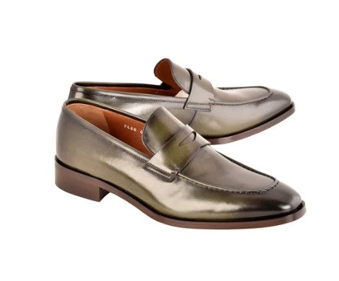 Corrente Lux Leather Penny Loafer - Green