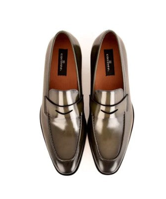 Corrente Lux Leather Penny Loafer - Green