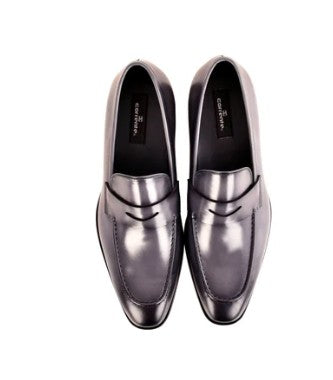 Corrente Lux Leather Penny Loafer - Grey