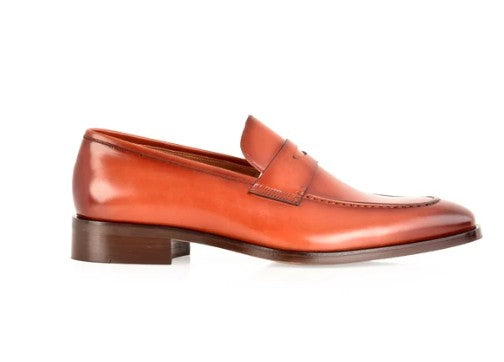 Corrente Lux Leather Penny Loafer - Tan