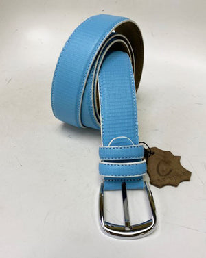 Style: C Collection Leather Belt Blue