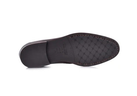 Corrente Leather Buckle Loafer - Brown