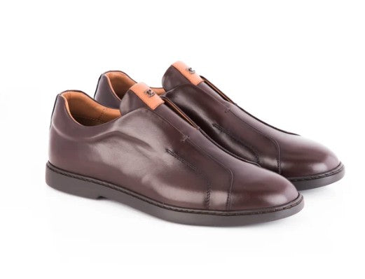 Corrente Dress Casual Slip On - Brown