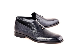 Corrente Lux Leather Tassel Loafer - Navy