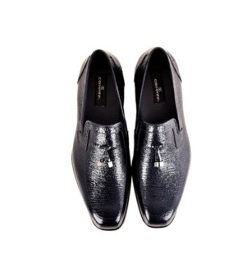 Corrente Lux Leather Tassel Loafer - Navy
