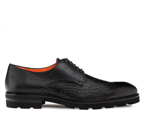 Mezlan Aspen Pebbled Leather Derby - Black