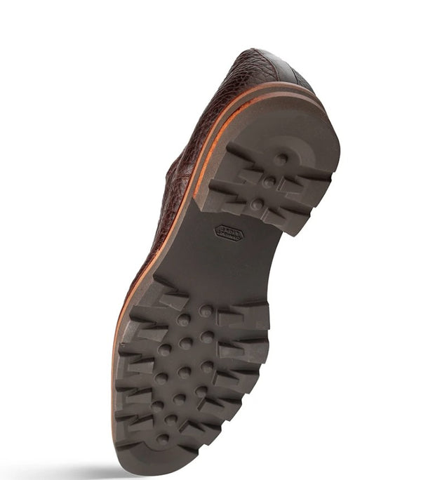 Mezlan Aspen Pebbled Leather Derby - Brown