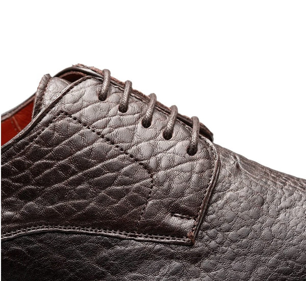 Mezlan Aspen Pebbled Leather Derby - Brown