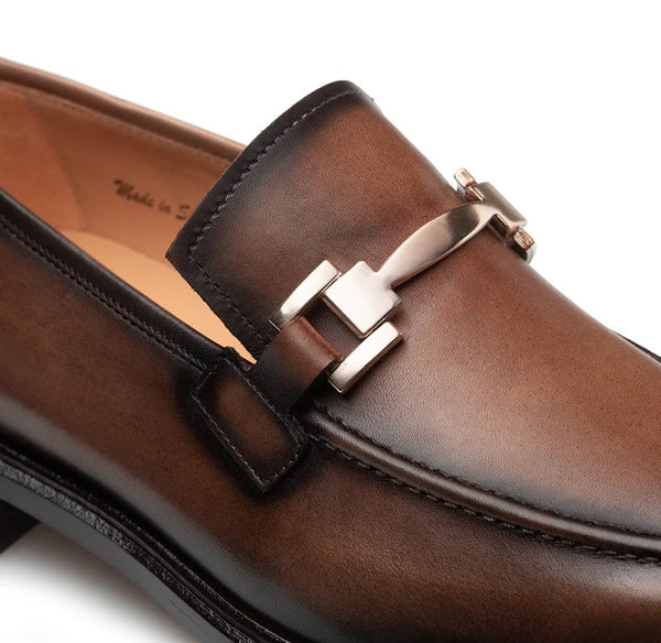 Mezlan Barsotti Patina Calf Loafer - Chocolate