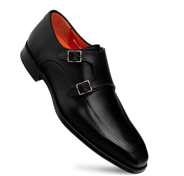 Mezlan Berkshire Double Monkstrap -  Black