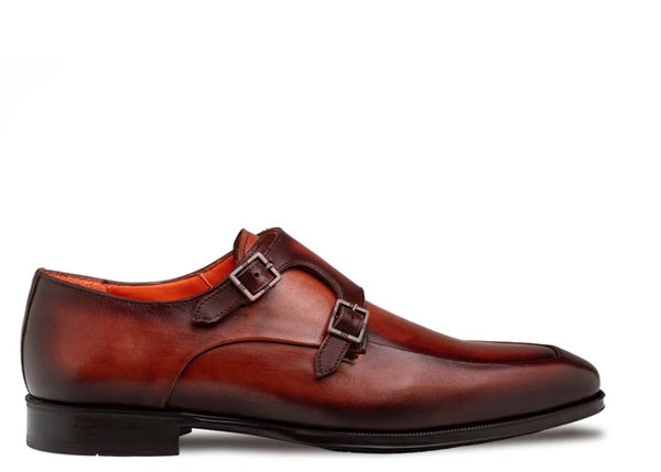 Mezlan Berkshire Double Monkstrap -  Cognac/Rust