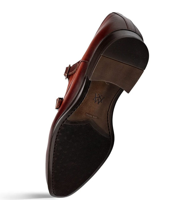 Mezlan Berkshire Double Monkstrap -  Cognac/Rust
