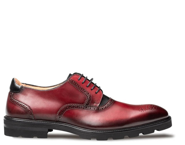 Mezlan Birch Two Tone Lug Sole Derby - Burgundy