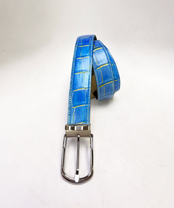 Style: Maurice Alligator Belt-Blue