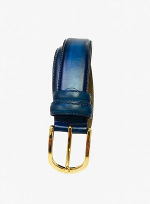 C Collection Calfskin Leather Belt - Blue