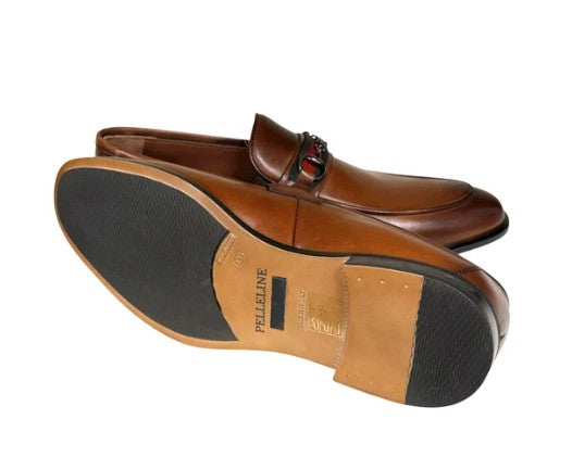 Pelle Borris Buckle Loafer Tan