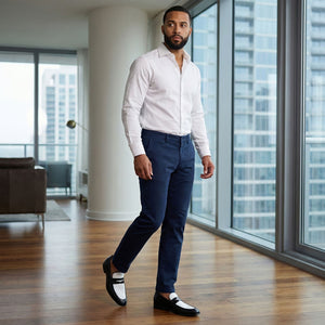 Best Selling shoes shown on man walking in office