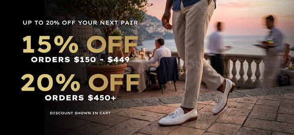 Promotional banner with text overlay on a blurred outdoor scene with people dining.