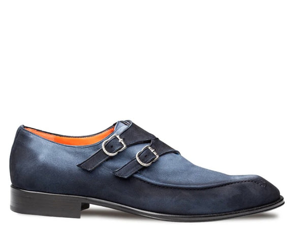 Mezlan Cascade Suede Double Monkstrap - Indigo