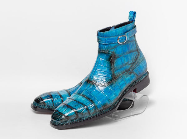 Style: Maurice Alligator Belt-Blue