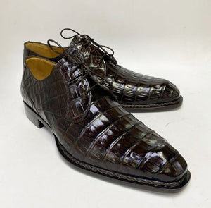 "Cratos" Crocodile Derby Brown