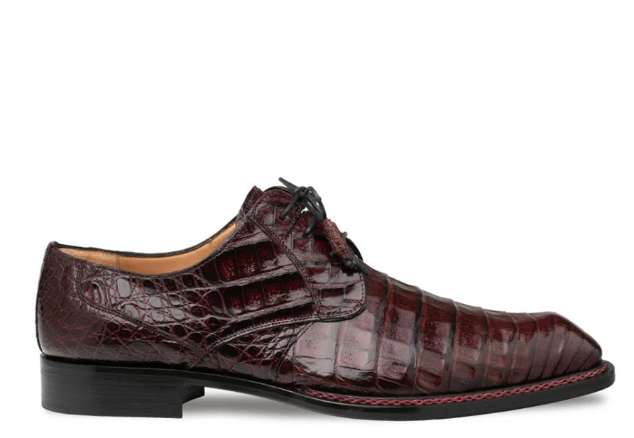 "Cratos" Crocodile Derby Burgundy