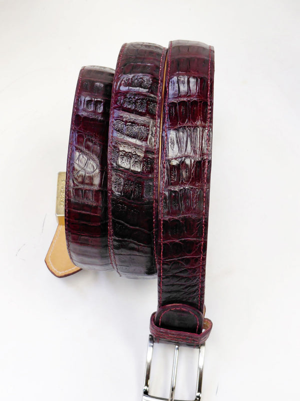 Style: C Collection Burgundy Croco Print Belt