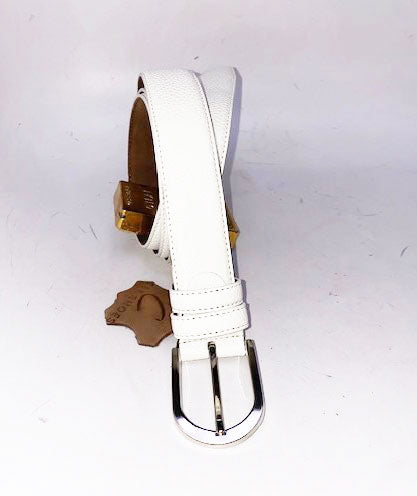 Style: C Collection Deerskin Belt White