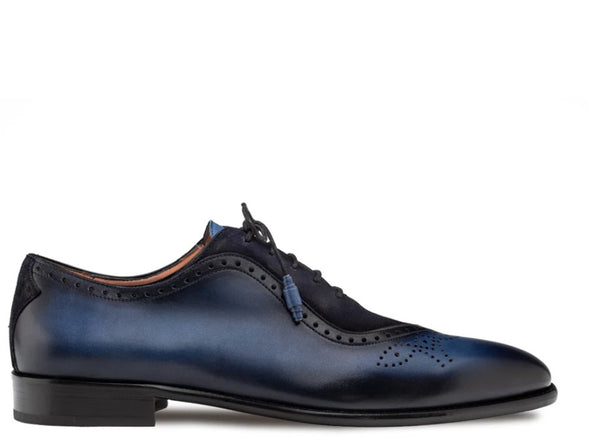 Mezlan Eagle Calf/Suede Oxford - Blue/Navy