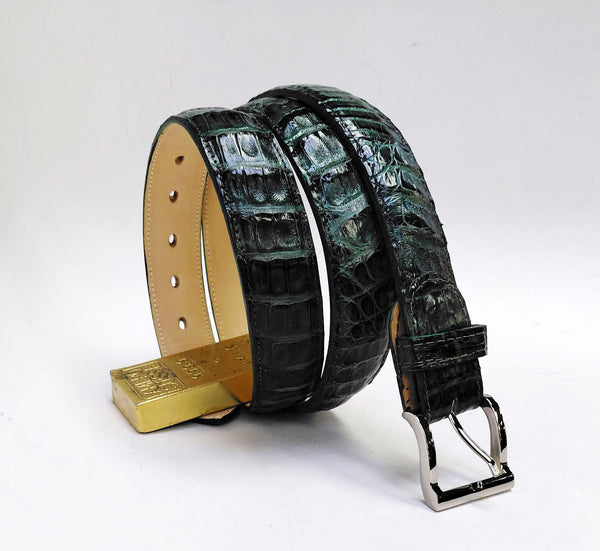 Crocodile Belt Forest Green