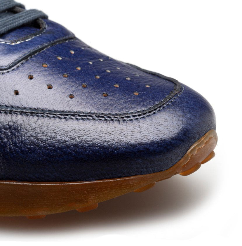 Mezlan "Gerardo" Deerskin Sneaker-Blue