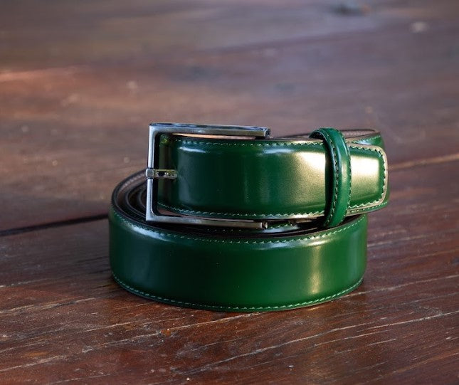 Leather Belt Green