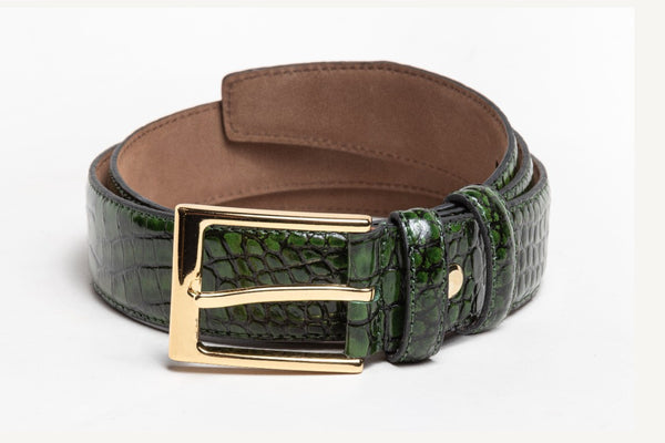 Style: C Collection Green Croco Print Belt