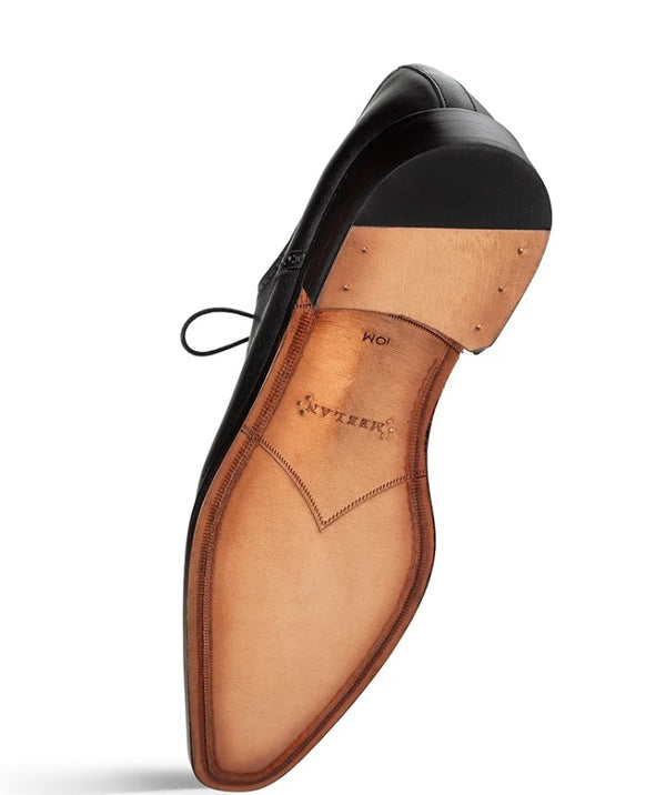 Mezlan Hatley Patina Calf Derby - Black