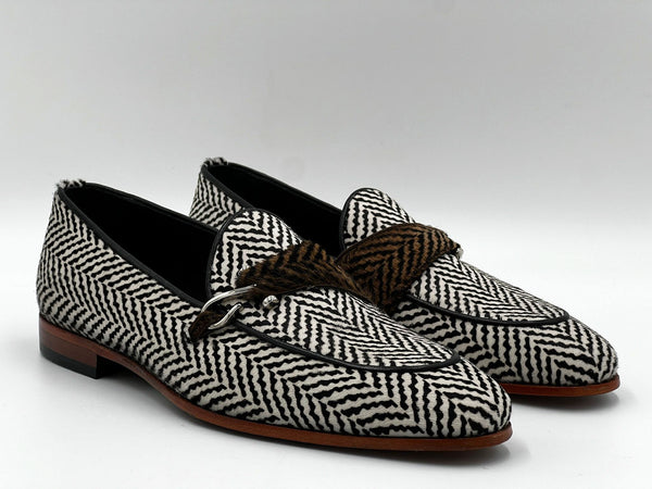 Style: Herringbone-Black/Beige