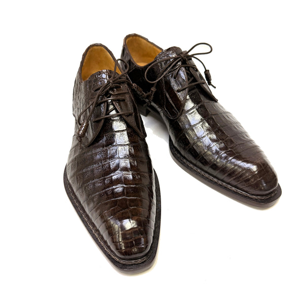 "Cratos" Crocodile Derby Brown