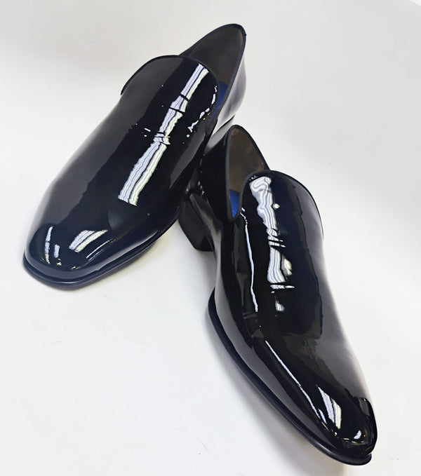 Jean Pierre Shiny Calfskin Venetian Loafer Black