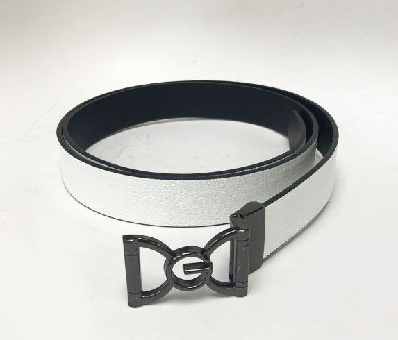 Maurice Reversible Leather Belt White/Black