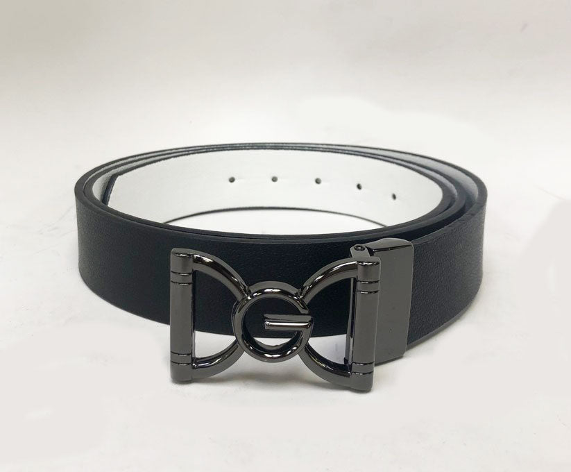 Maurice Reversible Leather Belt White/Black