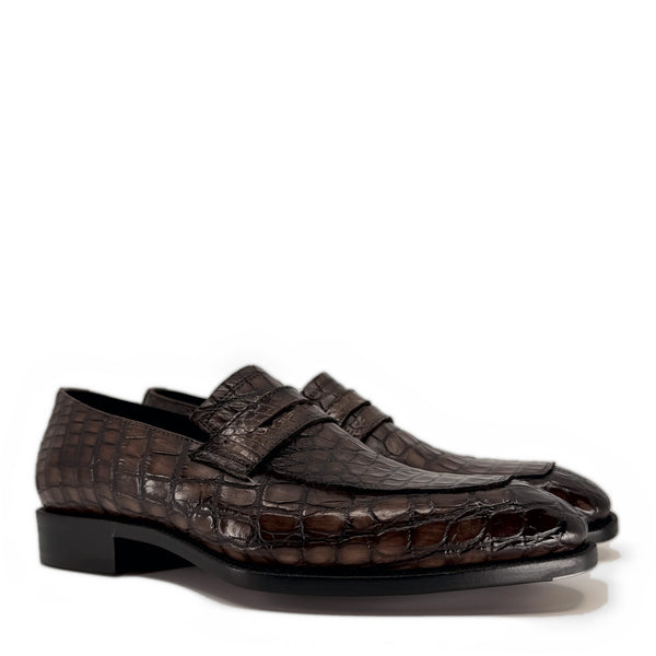 Maurice Custom Made Mirage Alligator Loafer - Brown