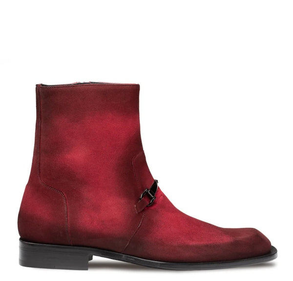Mezlan Mystic Suede Ornament Boot Wine