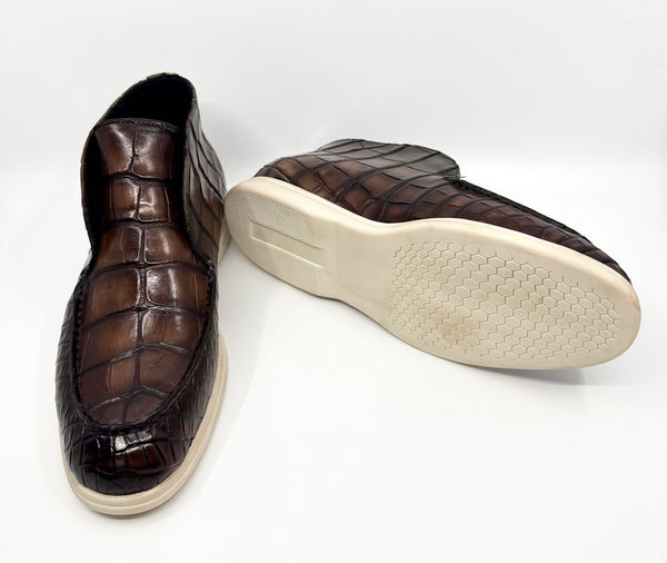 Maurice Nashville Custom Made Alligator Shoe - Brown