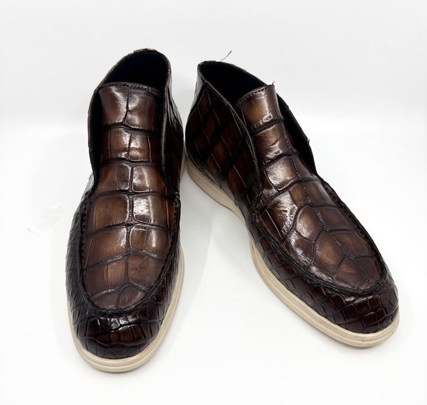 Maurice Nashville Custom Made Alligator Shoe - Brown