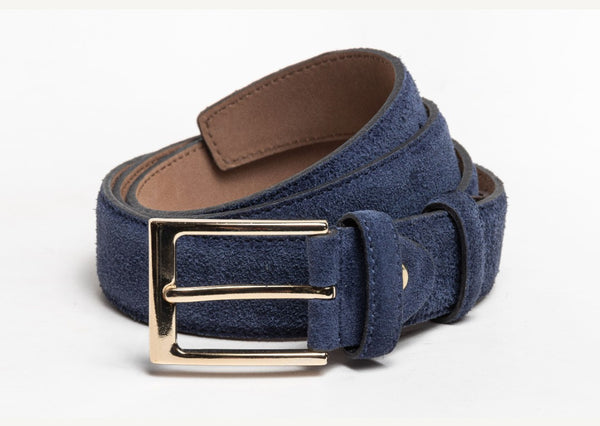 Style: C Collection Suede Belt Blue