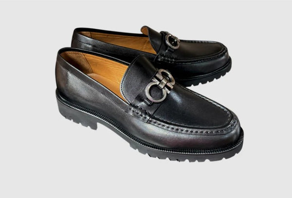 Pelle "Newport" Loafer C178 Black