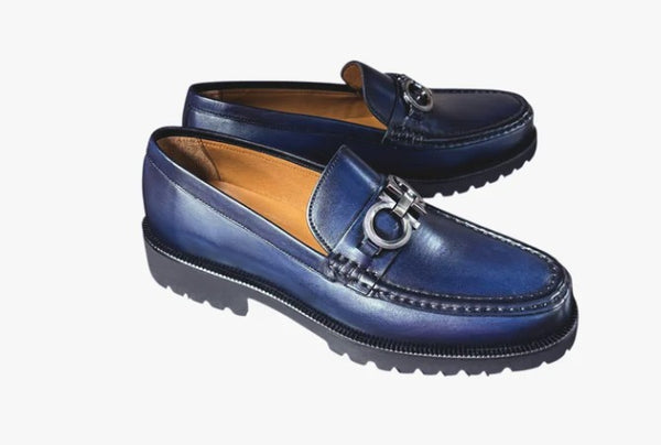 Pelle "Newport" Loafer P042-Navy