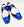 Maurice Palm Desert Ostrich Monkstrap - Blue/White