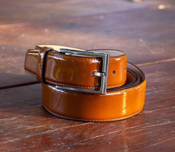 Patent Leather Belt Spice